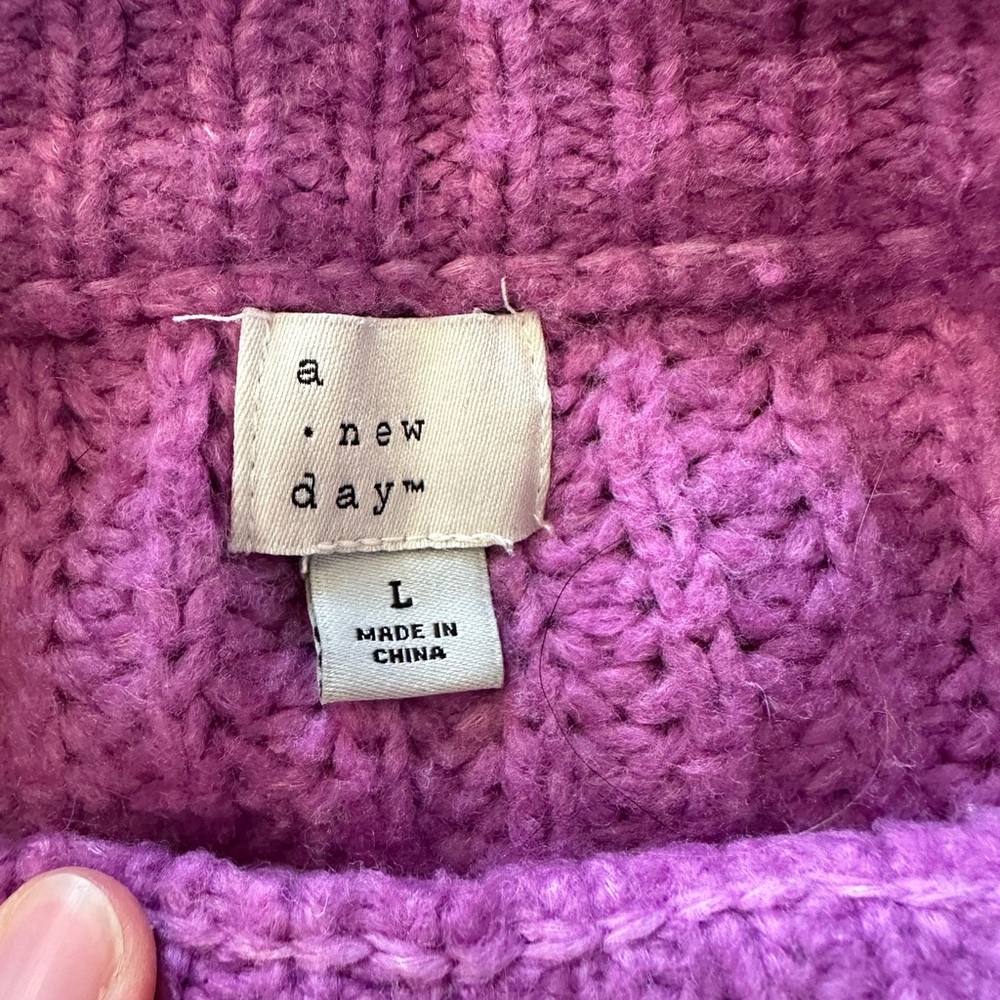 Purple Women's Sweater - A New Day - Picture 4 of 5